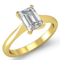 Tapered Solitaire diamond Ring 14k Gold Yellow