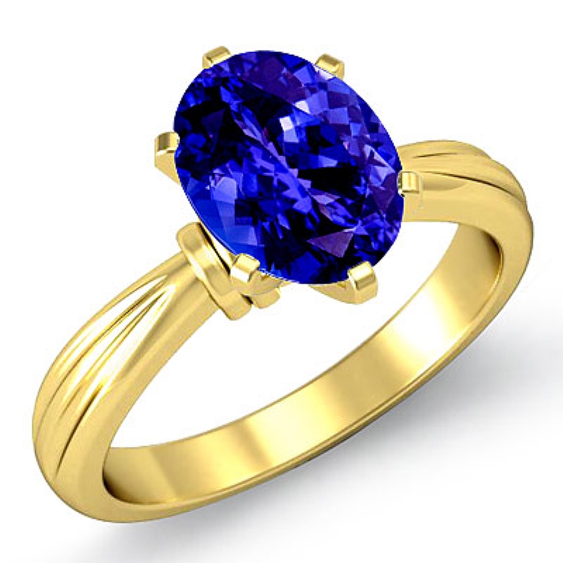  Oval diamond  Ring in 18k Gold Yellow