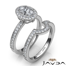 Milgrain Halo Pave Bridal diamond Ring 18k Gold White