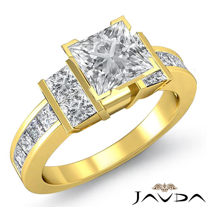 Channel Set Shank Prong diamond Hot Deals 14k Gold Yellow