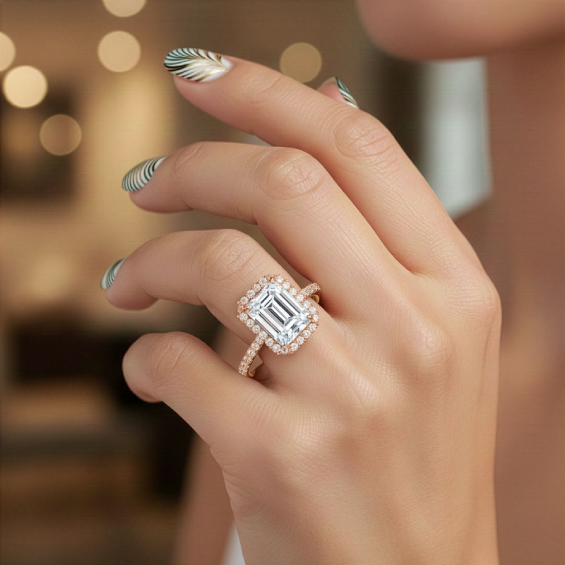  diamond Ring 14k Rose Gold