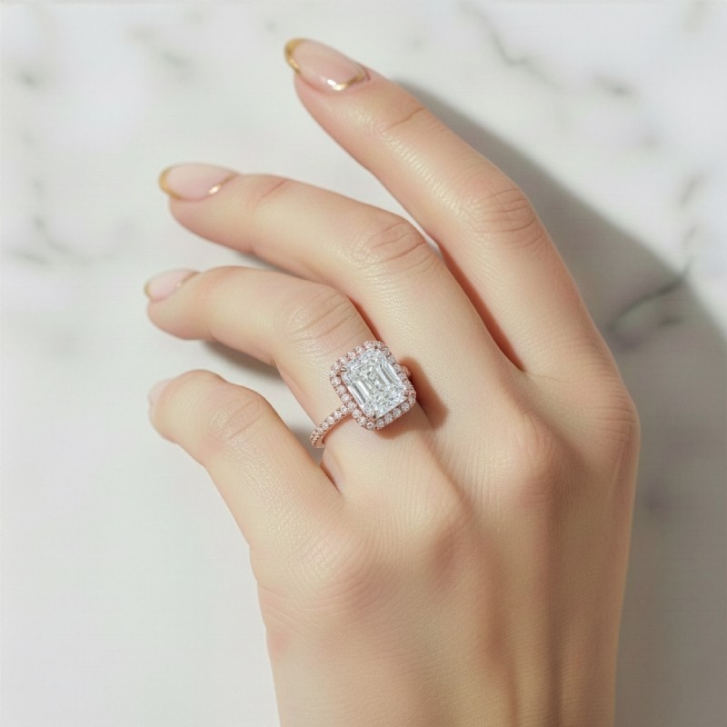  diamond Ring 14k Rose Gold