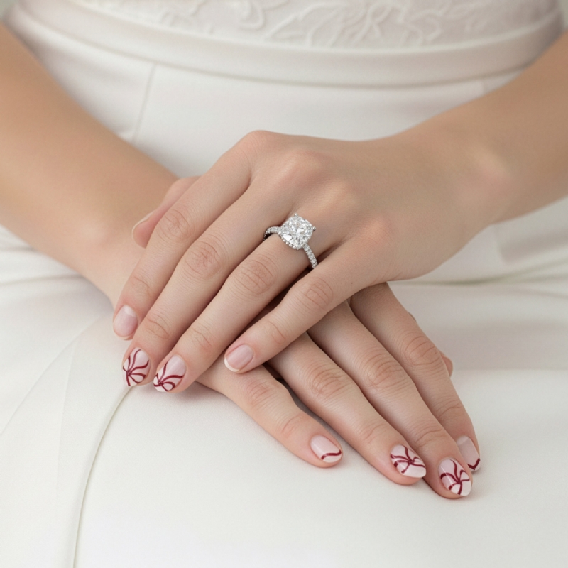  diamond Ring 14k Gold White