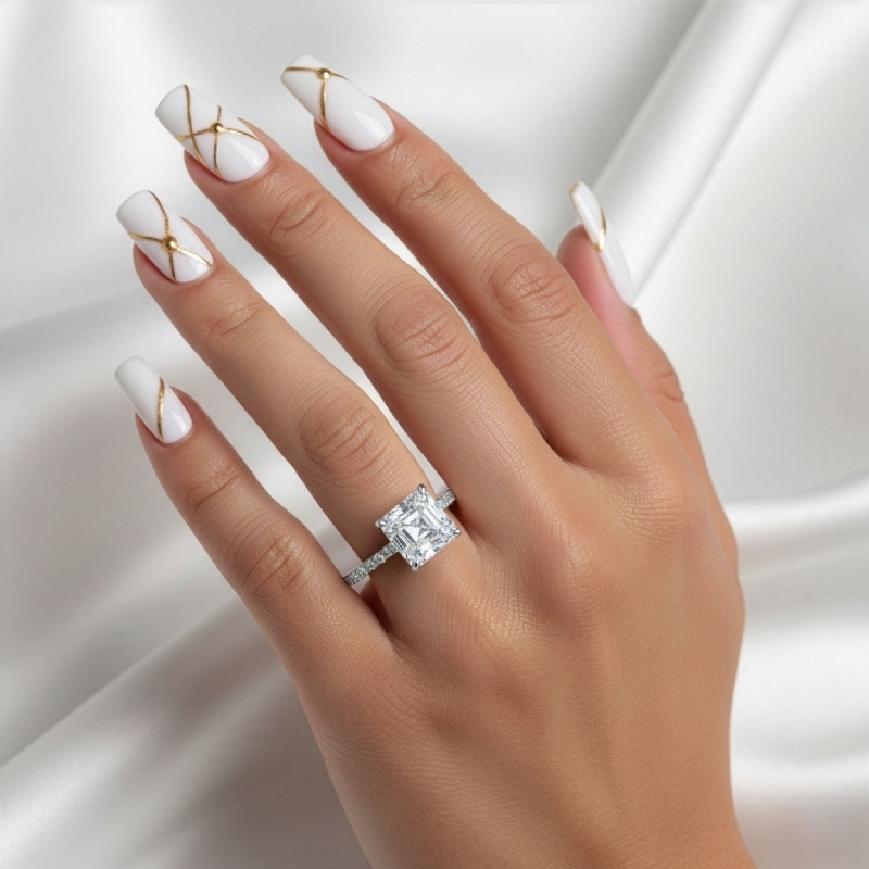  diamond Ring 14k Gold White