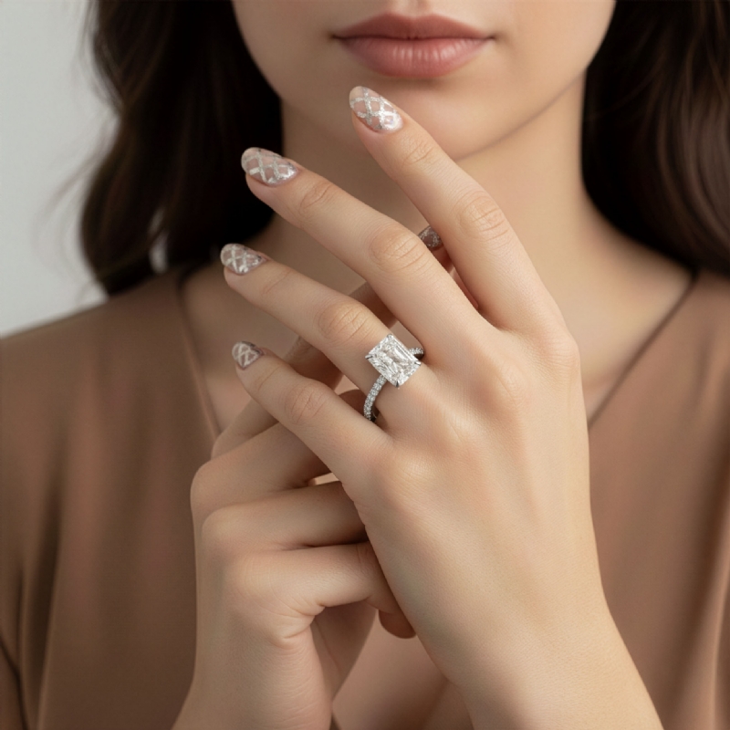  diamond Ring 14k Gold White