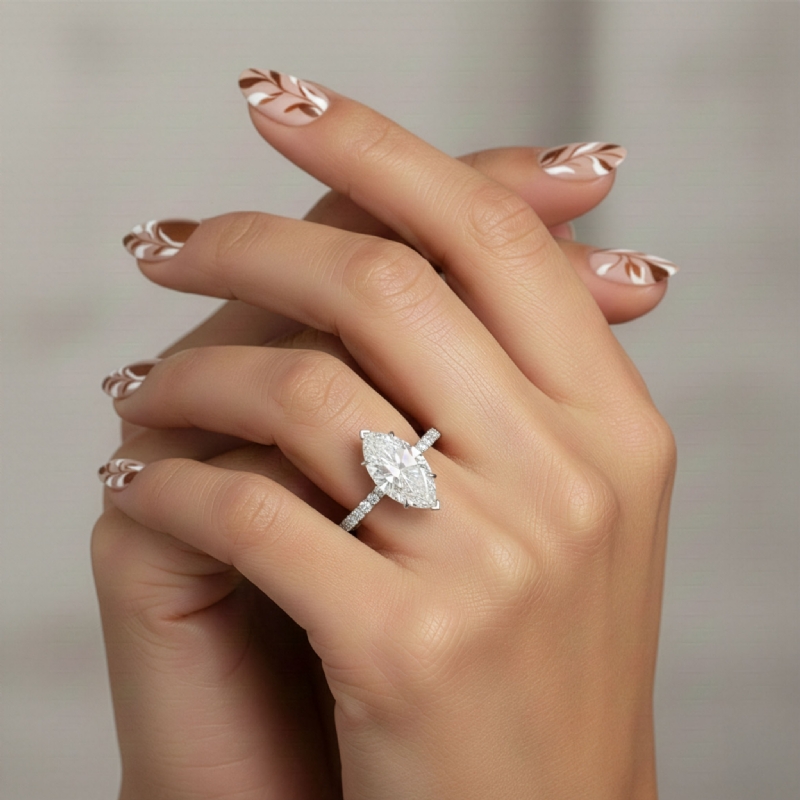  diamond Ring 14k Gold White