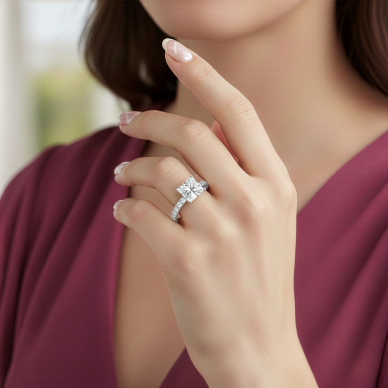  diamond Ring Platinum 950