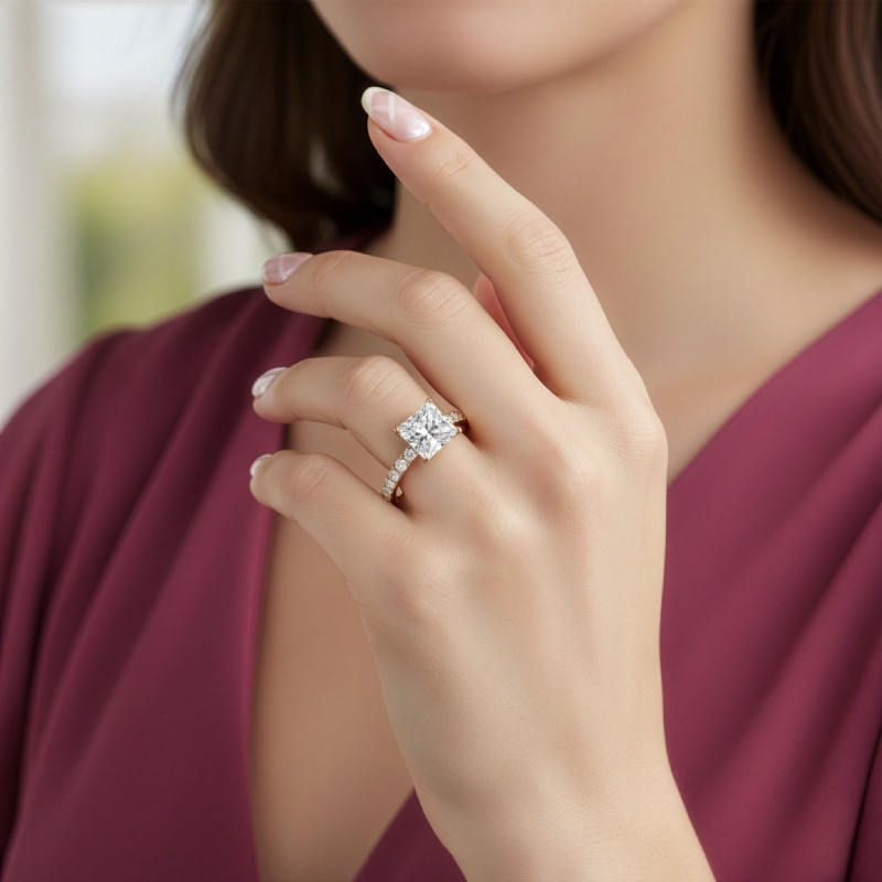  diamond Ring 18k Gold Yellow