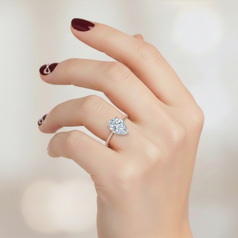  diamond Ring 14k Rose Gold