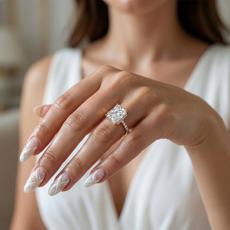  diamond Ring 14k Rose Gold