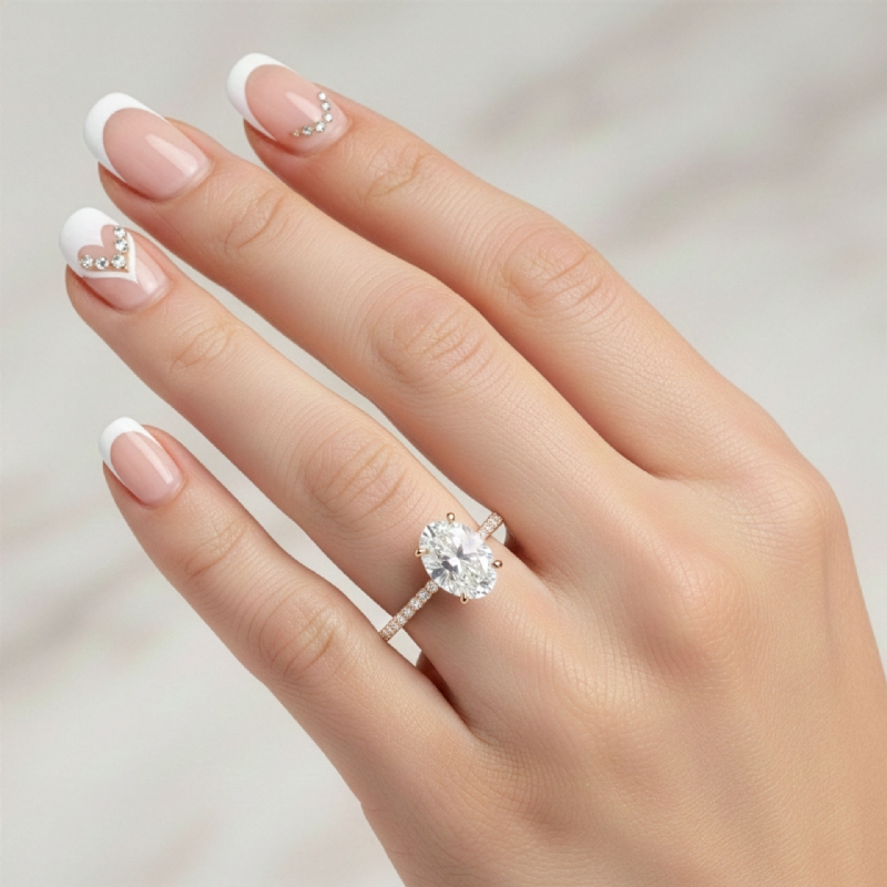  diamond Ring 14k Rose Gold