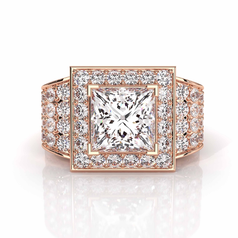  diamond Ring 18k Rose Gold