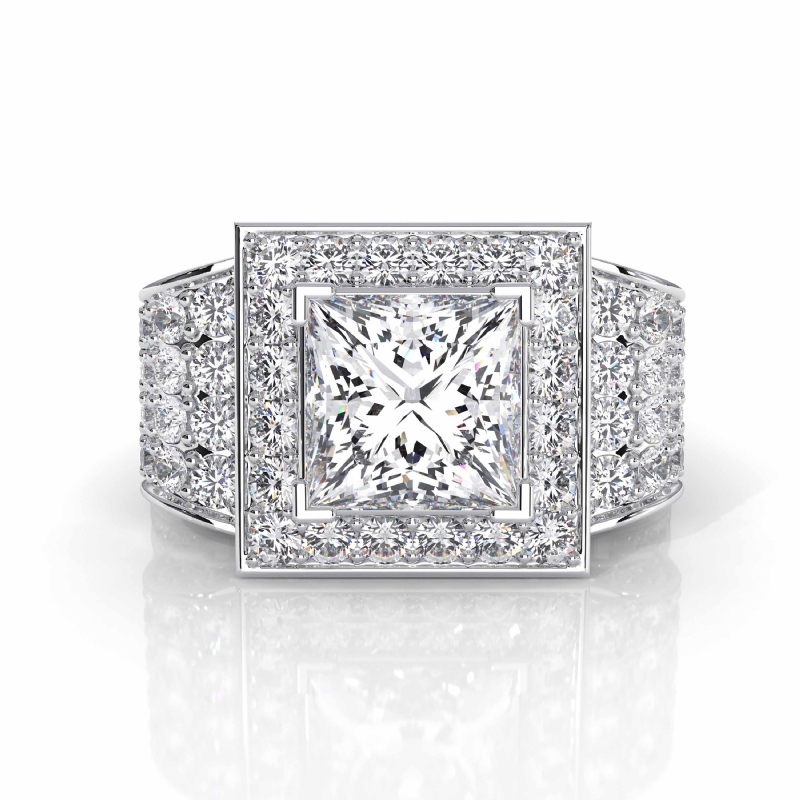  diamond Ring 14k Gold White