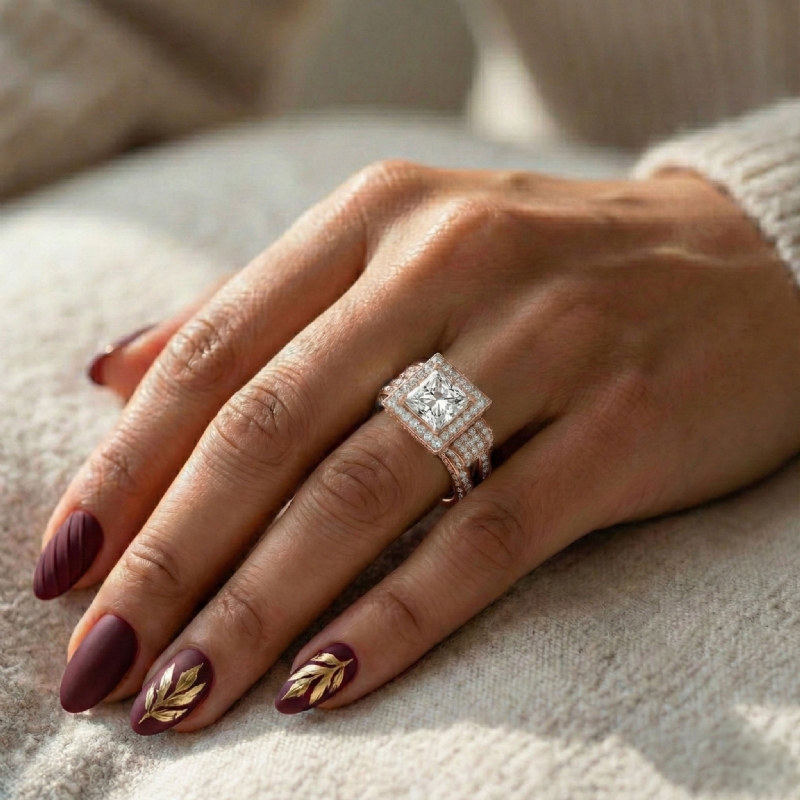  diamond Ring 18k Rose Gold