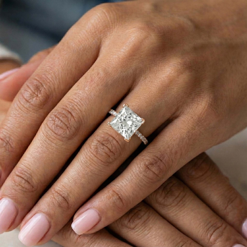  diamond Ring 14k Rose Gold