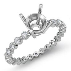 0.70Ct Round Diamond Engagement Ring Prong Set 14k W Gold Semi Mount