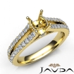 Oval Diamond Engagement Split Shank Setting Semi Mount Ring 18k Yellow Gold 0.65Ct - javda.com 