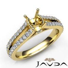 Oval Diamond Engagement Split Shank Setting Semi Mount Ring 14k Gold Yellow  (0.65Ct. tw.)