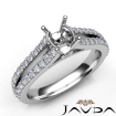 Oval Diamond Engagement Split Shank Setting Semi Mount Ring 14k White Gold 1.25Ct - javda.com 