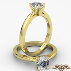 Tapered 4 Prong Solitaire diamond Ring 18k Gold Yellow