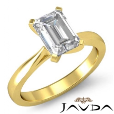 Tapered 4 Prong Solitaire diamond  18k Gold Yellow