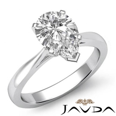 Tapered 4 Prong Solitaire diamond Ring Platinum 950