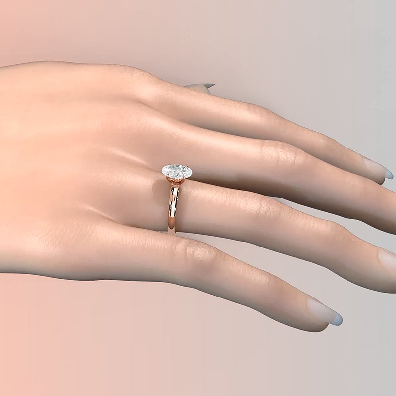  diamond Ring 14k Rose Gold