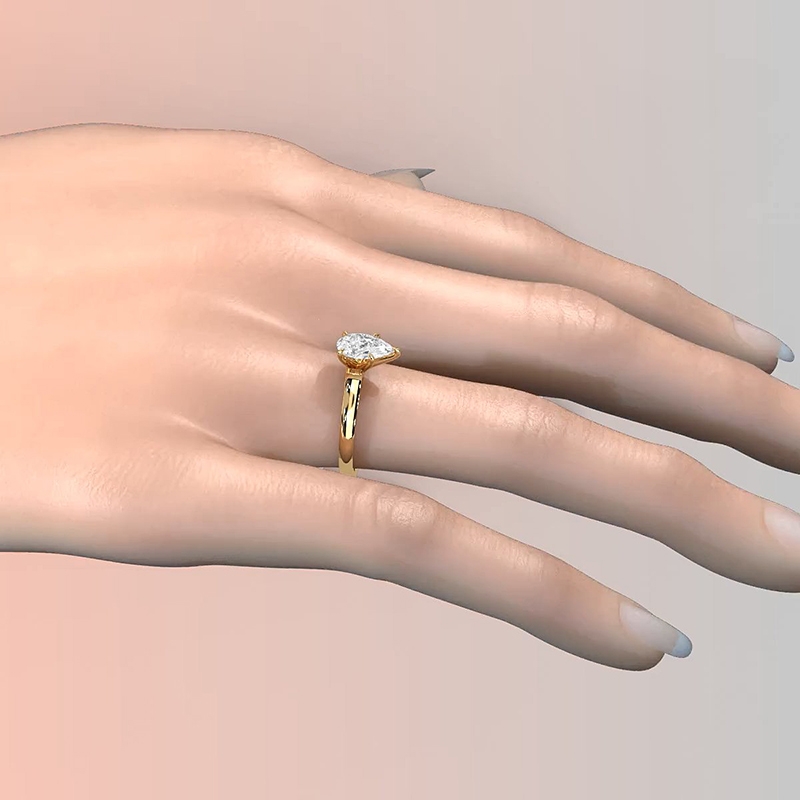  diamond Ring 18k Gold Yellow