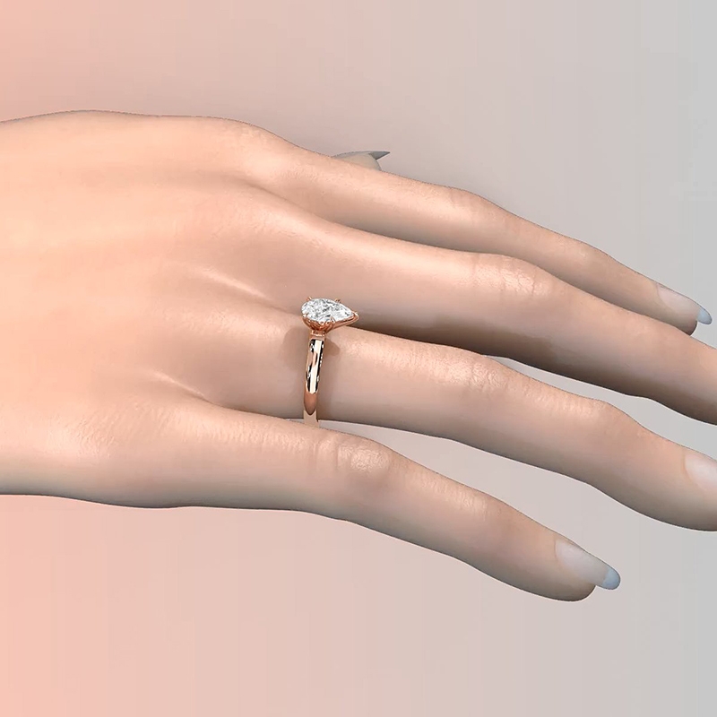  diamond Ring 18k Rose Gold