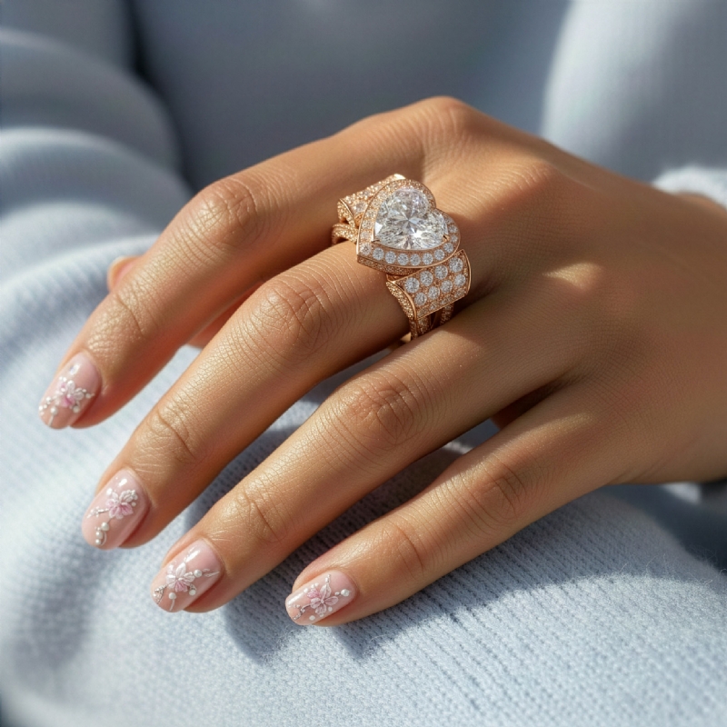 Circa Halo Pave Set Vintage diamond Ring 14k Rose Gold