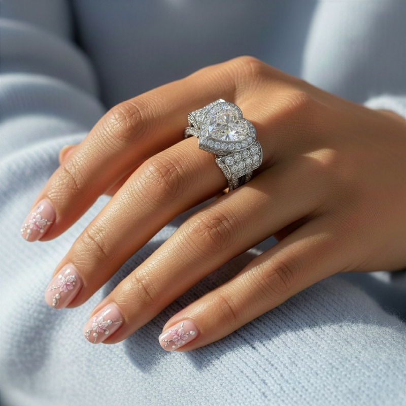  diamond Ring 14k Gold White