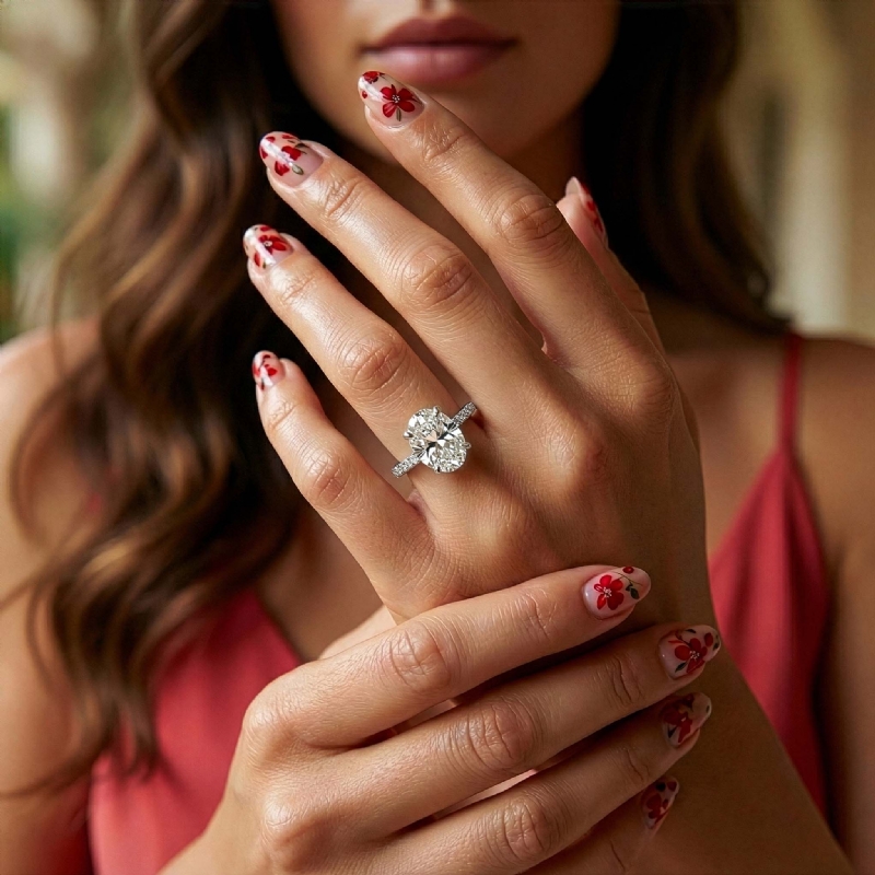  diamond Ring 14k Gold White