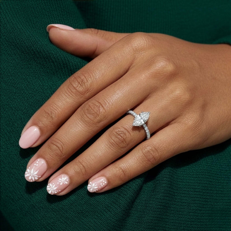  diamond Ring 14k Gold White