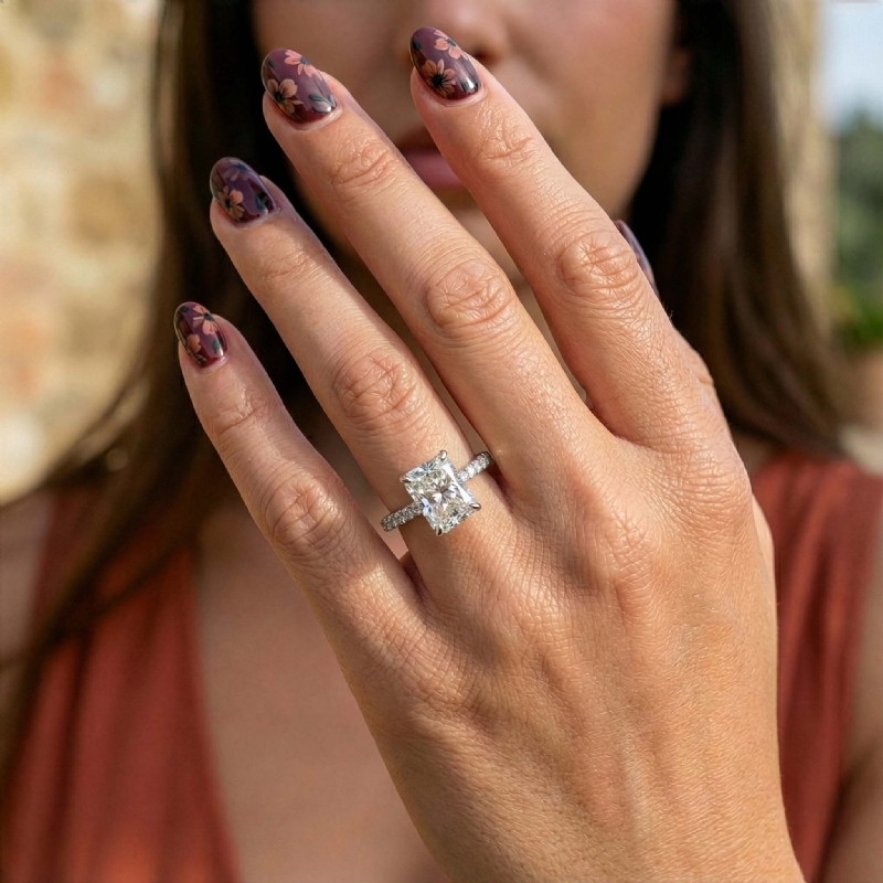  diamond Ring 14k Gold White