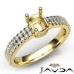 U Cut Prong Setting Diamond Engagement Cushion Semi Mount Ring 18k Yellow Gold 0.3Ct - javda.com 