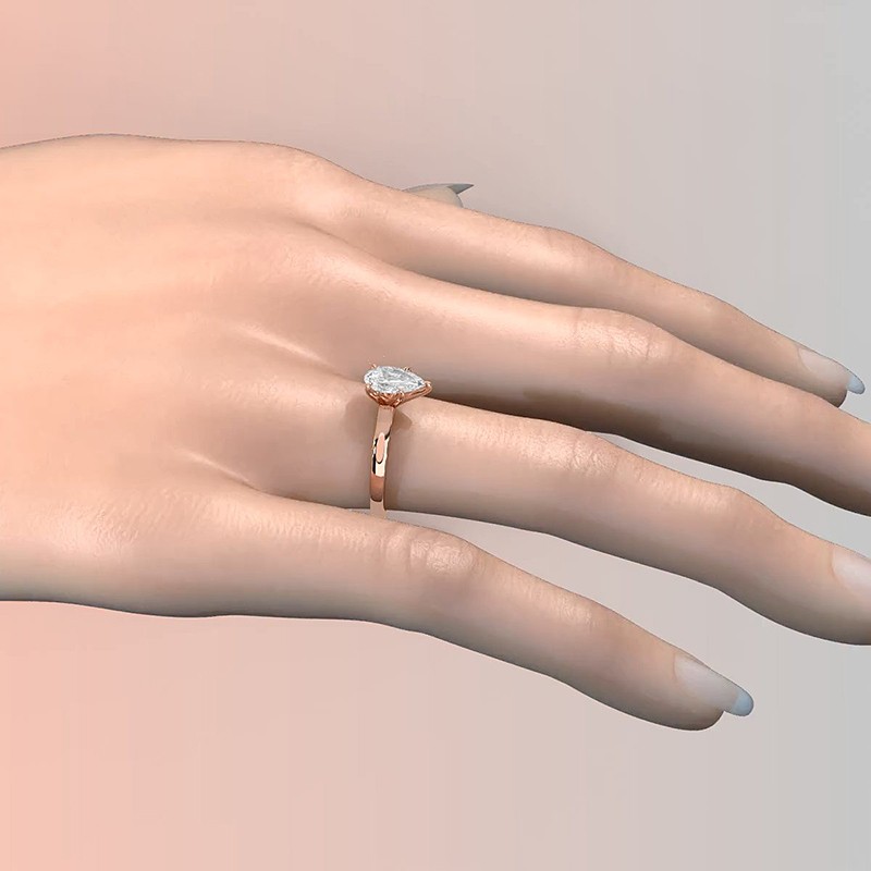  diamond Ring 14k Rose Gold