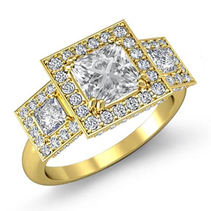  diamond Ring 18k Gold Yellow