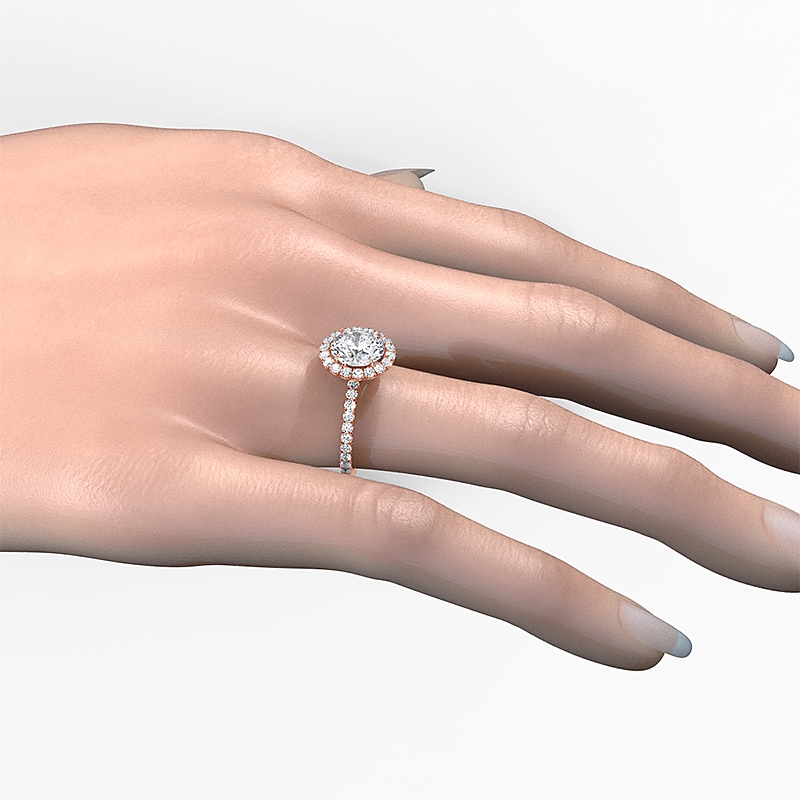  diamond Ring 14k Rose Gold