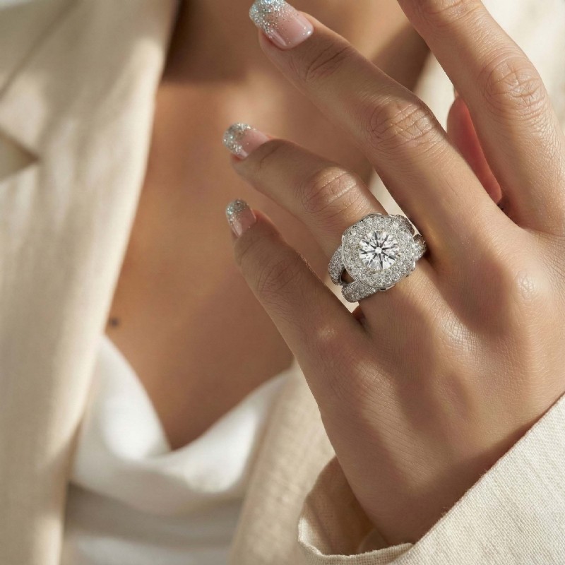  diamond Ring 14k Gold White