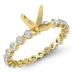 0.4Ct Bar Setting Round Diamond Engagement Semi Mount Ring 18k Yellow Gold - javda.com 