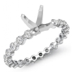 0.75Ct Bar Setting Round Diamond Engagement Semi Mount Ring 14k White Gold - javda.com 