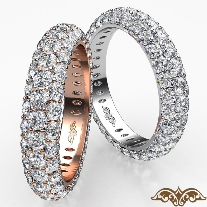 3 Ct Round Diamond Women/'s Eternity Wedding Band Ring 14k White Gold Finish
