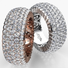 5 Row Women's Eternity Engagement Band Platinum 950 Diamond Wedding Ring  (4Ct. tw.)