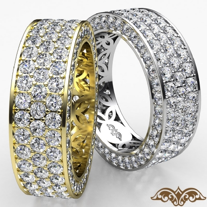 Diamond Pave Set Eternity Wedding Ring in Platinum - Van Buskirk Jewellery  | London
