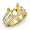 0.62Ct Round Diamond Engagement Channel Setting Ring Semi Mount 14k Yellow Gold - javda.com 