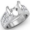 0.62Ct Round Diamond Engagement Channel Setting Ring Semi Mount 14k Gold White