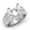 0.62Ct Round Diamond Engagement Channel Setting Ring Semi Mount Platinum 950 - javda.com 