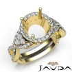 Diamond Engagement Halo Setting Ring Round Shape SemiMount 18k Yellow Gold 1.66Ct - javda.com 