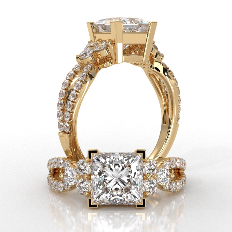  diamond Ring 14k Gold Yellow