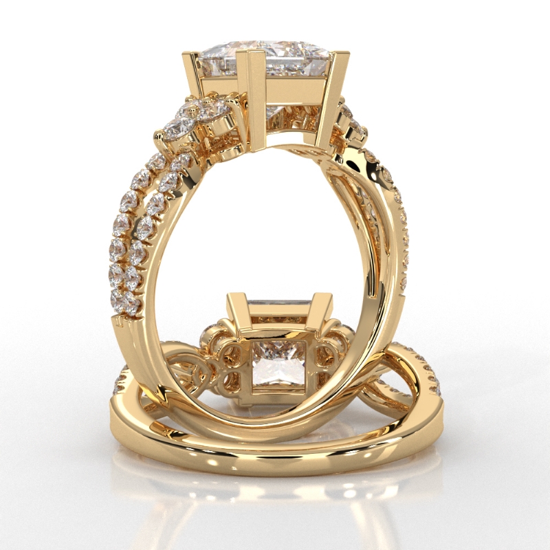  diamond Ring 14k Gold Yellow